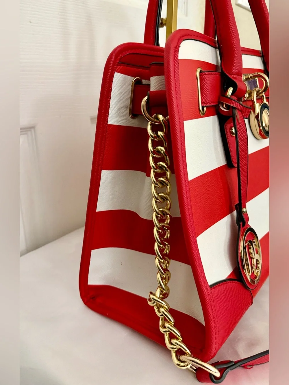NWOT - Dasein Striped Structured Satchel